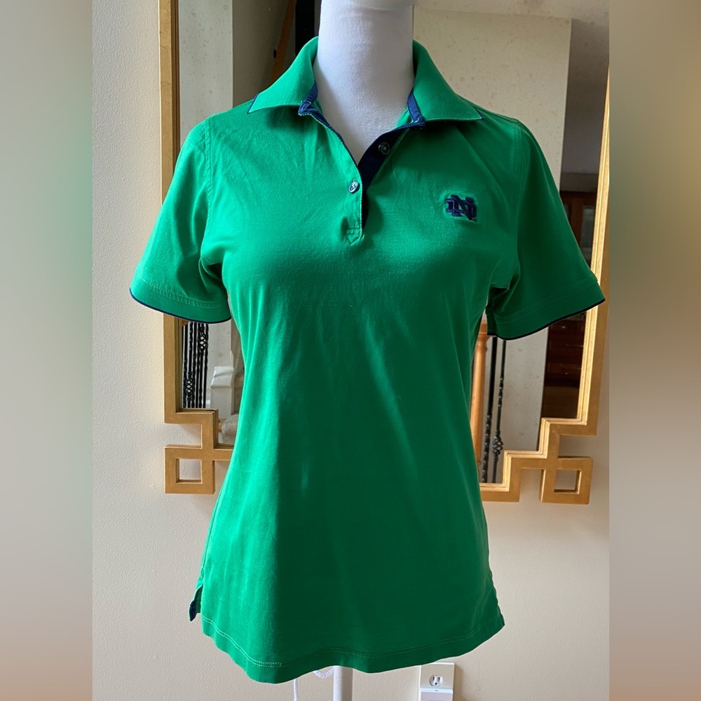 Lady Irish Peter Millar Collection Notre Dame Golf Polo Shirt Women's Small - Picture 2 of 12